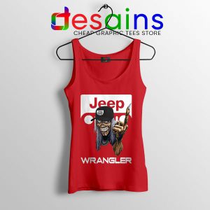 Buy Jeep Maiden Skull Red Tank Top Wrangler Heavy Metal