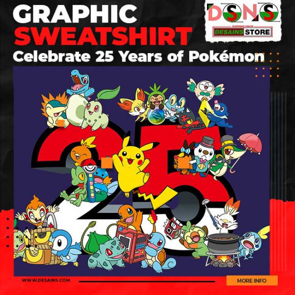 Celebrate 25 Years of Pokémon Graphic Sweatshirt