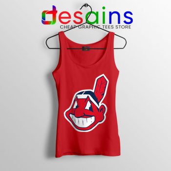 Chief Wahoo Logo Red Tank Top Cleveland Indians MLB