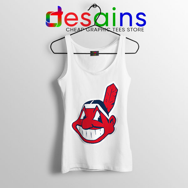 Chief Wahoo Logo White Tank Top Cleveland Indians MLB