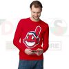Classic Chief Wahoo Mascot Sweatshirt in RED – retro cartoon Cleveland design