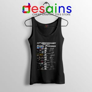 Fast Furious 20th Anniversary Tank Top Fast Saga