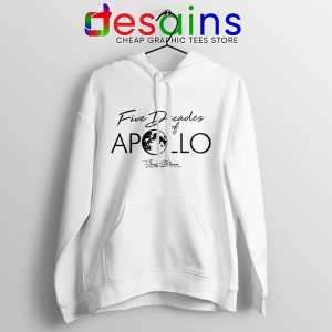 Five Decades of Apollo White Hoodie Elon Musk