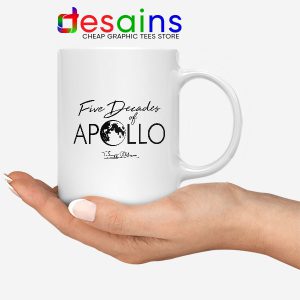 Five Decades of Apollo White Mug Elon Musk SpaceX