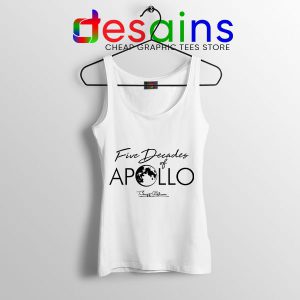 Five Decades of Apollo White Tank Top Elon Musk