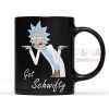 Get Schwifty Rick Mug – Rick and Morty 11oz Black Coffee Cup