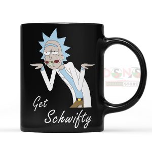 Get Schwifty Rick Mug – Rick and Morty 11oz Black Coffee Cup