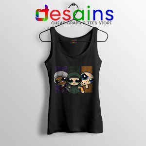 Glass Film Powerpuff Girls Black Tank Top Cartoon Split