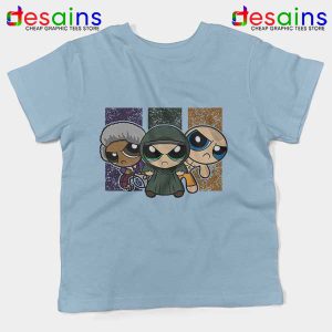 Glass Film Powerpuff Girls Light Blue Kids Tee Cartoon Split