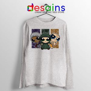 Glass Film Powerpuff Girls Sport Grey Long Sleeve Tee Cartoon