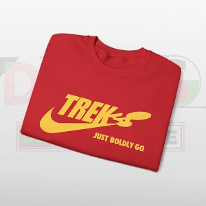 Go Boldly Star Trek Nike Folded Red Sweatshirt - Movie Merch