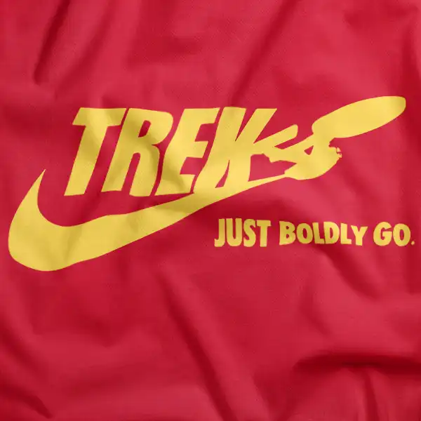 Go Boldly Star Trek Nike Retro Starship Shirt