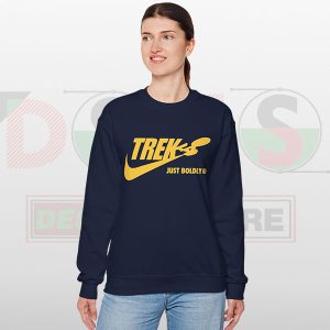 Go Boldly Star Trek Nike Sweatshirt Navy Womens - Movie Merch