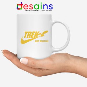 Go Boldly Star Trek Nike White Mug Just Do It Logo