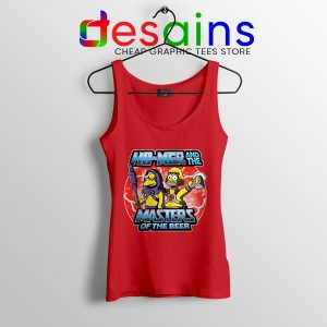 Homer Masters Of The Beer Red Tank Top Simpsons