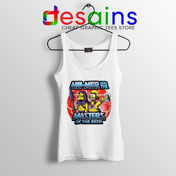 Homer Masters Of The Beer White Tank Top Simpsons
