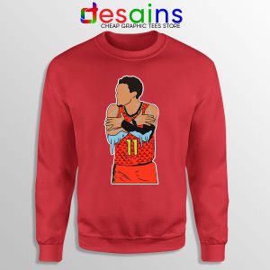 Ice Trae Young Meme Red Sweatshirt NBA Atlanta Hawks