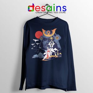 Japanese Samurai Star Wars Navy Long Sleeve Tee Darth Vader