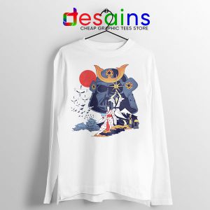 Japanese Samurai Star Wars White Long Sleeve Tee Darth Vader
