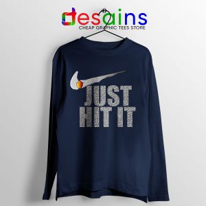 Just Hit It Nike Navy Long Sleeve Tee Just Do It Smoke