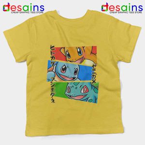 Kanto Japanese Pokemon Yellow Kids Tee Pokedex