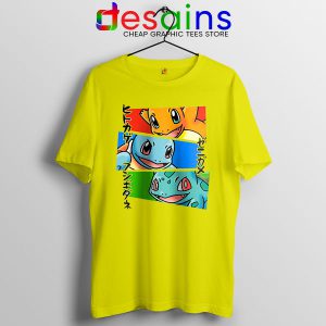 Kanto Japanese Pokemon Yellow T Shirt Pokedex