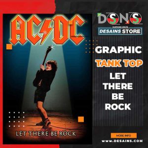 Limited AC DC Hits Greatest Graphic Tank Top Let There Be Rocks