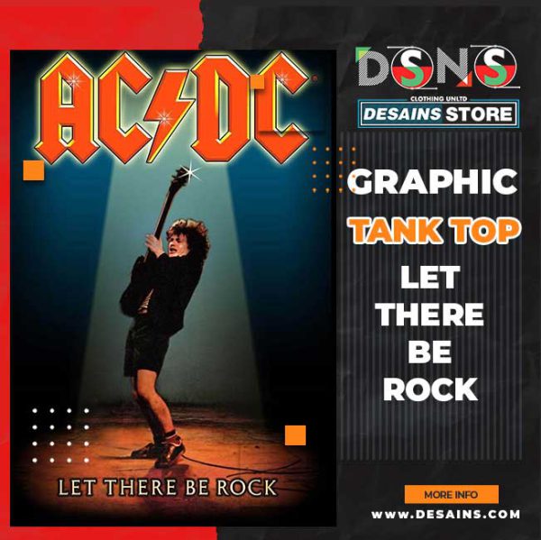 Limited AC DC Hits Greatest Graphic Tank Top Let There Be Rocks