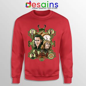 Loki Time Keepers Comics Red Sweatshirt Marvel Series