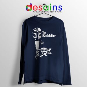 Mandalorian The Godfather Navy Long Sleeve Tee Mando