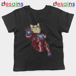 Meow Iron Man Avengers Kids Tee Funny Cats