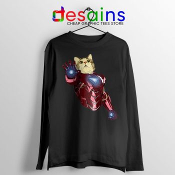 Meow Iron Man Avengers Long Sleeve Tee Funny Cats