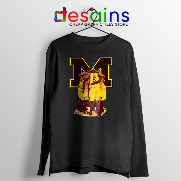 Michigan Fab 5 Roster Black Long Sleeve Tee The Fab Five