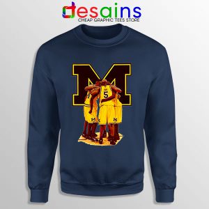 Michigan Fab 5 Roster Navy Sweatshirt The Fab Five