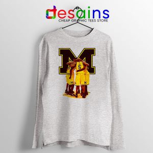 Michigan Fab 5 Roster SPort Grey Long Sleeve Tee The Fab Five
