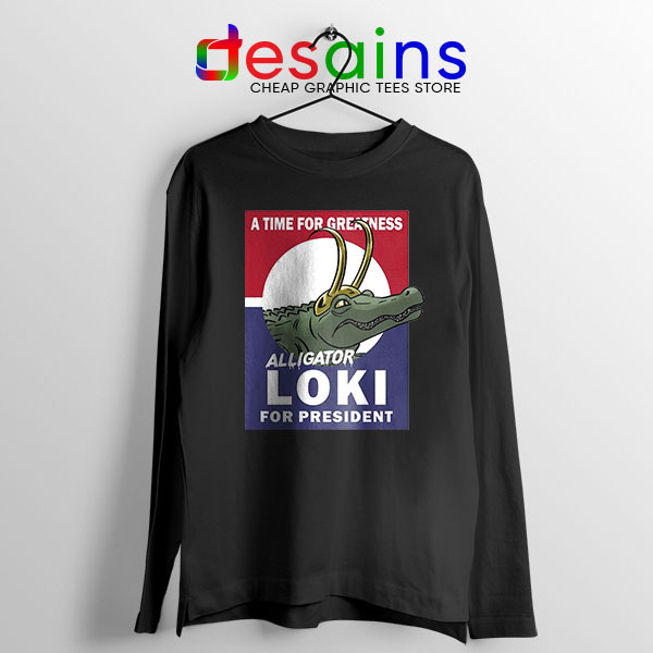President Loki God Black Long Sleeve Tee Marvel Comics