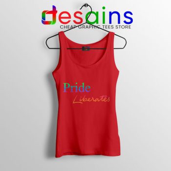 Pride Liberates Rainbow Red Tank Top LGBT Flag