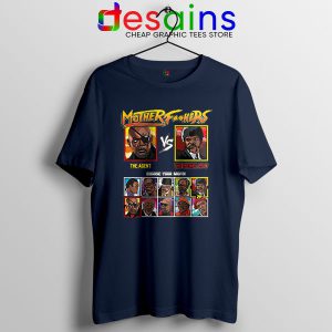 Samuel L Jackson vs Motherfkers Navy T Shirt Retro Fighter