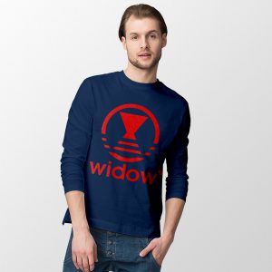 Spider Black Widow Marvel Adidas Navy Long Sleeve Tee