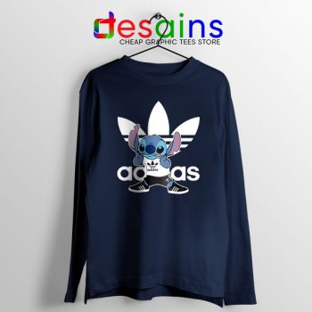 Stitch Disney Three Stripes Navy Long Sleeve Tee Lilo & Stitch
