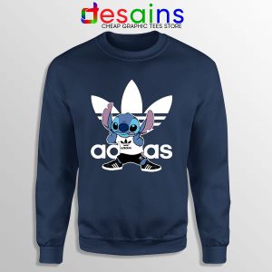 Stitch Disney Three Stripes Navy Sweatshirt Lilo & Stitch