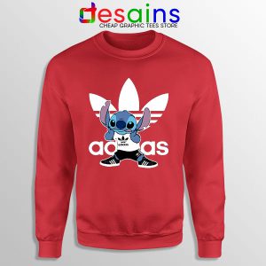 Stitch Disney Three Stripes Red Sweatshirt Lilo & Stitch