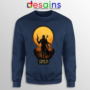 Sunset Mandalorian Way of Life Navy Sweatshirt Star Wars