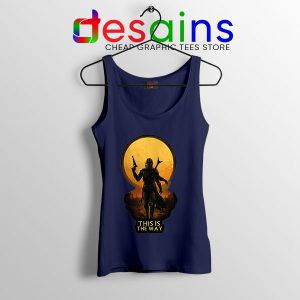 Sunset Mandalorian Way of Life Navy Tank Top Star Wars