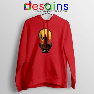 Sunset Mandalorian Way of Life Red Hoodie Star Wars