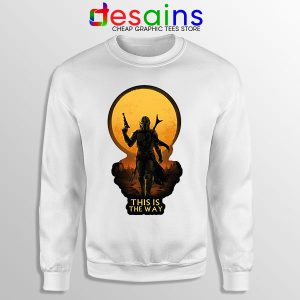 Sunset Mandalorian Way of Life White Sweatshirt Star Wars