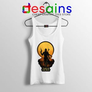 Sunset Mandalorian Way of Life White Tank Top Star Wars