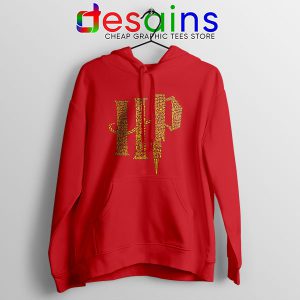 The Wizard World Harry Potter Red Hoodie List of Spells