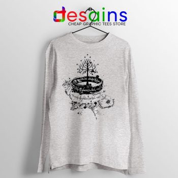 Tree of Gondor Middle Earth Sport Grey Long Sleeve Tee Mordor