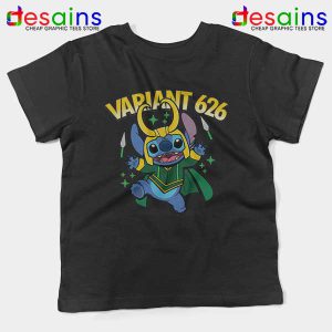 Variant Loki Funny Stitch Black Kids Tee Marvel Comics TVA